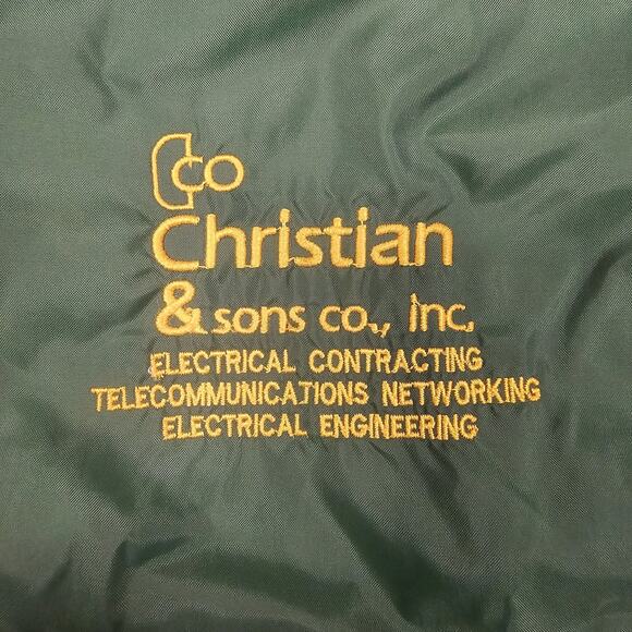 Vintage Hilton Apparel Jacket XL Green 80s Windbreaker Workwear Dad Grandpa - Picture 3 of 12